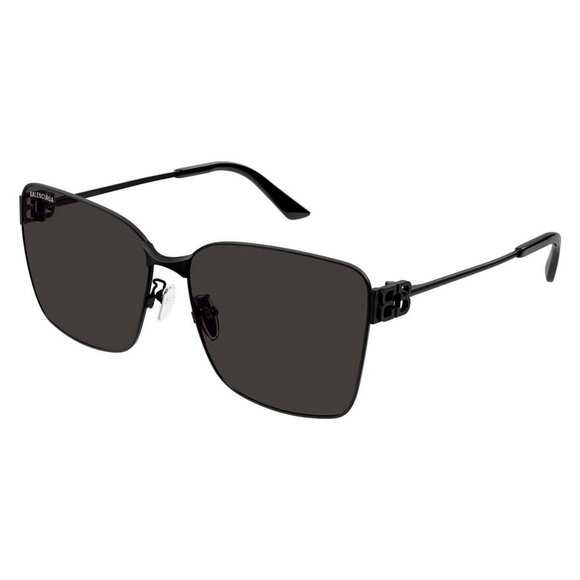 New Authentic  BALENCIAGA Everyday Black Square BB0338SK 001 Sunglasses Women - Picture 1 of 4